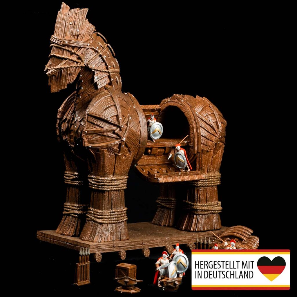 Diorama Trojanisches Pferd – detailreiche historische Deko aus 3D-Druck
