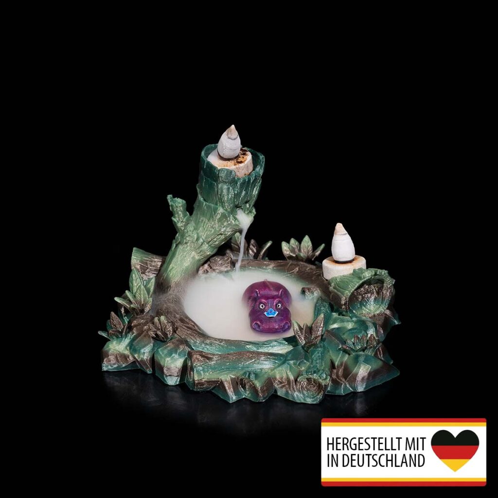 Backflow Räucherkegel Flusspferd | 3D-Druck Made in Germany