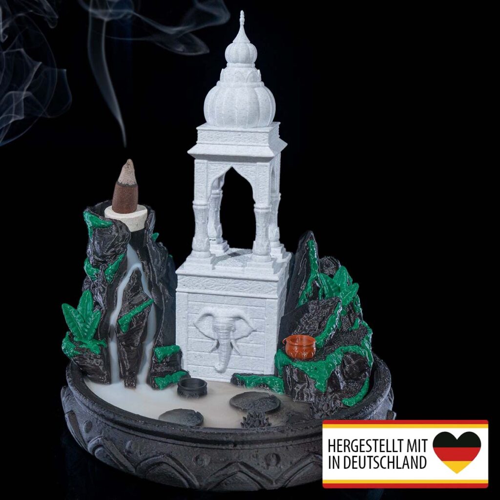 Backflow Räucherkegel Tempel des Elefanten | 3D-Druck Made in Germany