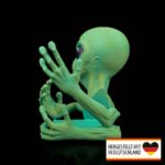 Buchstütze Alien – 3D Druck aus Deutschland
