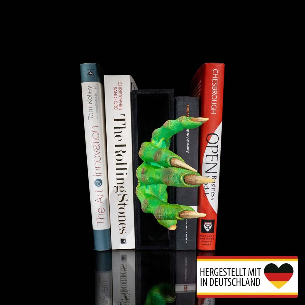Buchstütze Monster Hand – 3D-Druck aus Deutschland