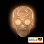 Wandlampe und Steckdosenlampe „Calavera Totenkopf“ – 3D-Druck Made in Germany