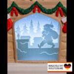 Diorama Weihnachtsmann Kamin – beleuchtete Weihnachtsdeko aus 3D-Druck