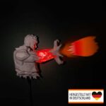 Wandlampe „Feuerball- Feuerkrieger“ – 3D-Druck Made in Germany