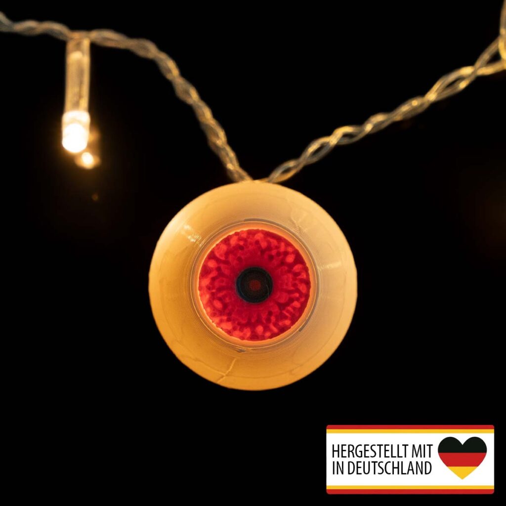 Halloween Augen Lichterketten-Aufsatz – 10er Set – 3D-Druck aus Deutschland
