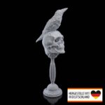 Halloween Tischlampe „Kerzenhalter – gruselige Totenköpfe“ – 3D-Druck Made in Germany