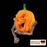 Halloween Kürbis Türklopfer – 3D-Druck Deko mit LED-Augen