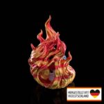 Halloween Tischlampe „Brennender Totenkopf“ – Teelichthalter aus dem 3D-Druck Made in Germany