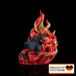 Halloween Tischlampe „Brennender Totenkopf“ – Teelichthalter aus dem 3D-Druck Made in Germany