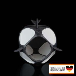 Orca-Katzen- und Hundehöhle aus 3D-Druck in Fronteinsicht