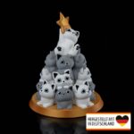 Tischlampe „Katzen- Tannenbaum“ – 3D-Druck Made in Germany | Teelichthalter