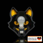 Wandlampe und Steckdosenlampe „Katze“ – 3D-Druck Made in Germany
