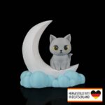 Kinderzimmerlampe Nachtlicht Stehlampe „Mond Katze“ – 3D-Druck in Germany