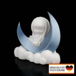 Kinderzimmerlampen Nachtlicht Stehlampe „Mädchen auf dem Mond“ – 3D-Druck in Germany