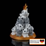 Tischlampe „Katzen- Tannenbaum“ – 3D-Druck Made in Germany | Teelichthalter