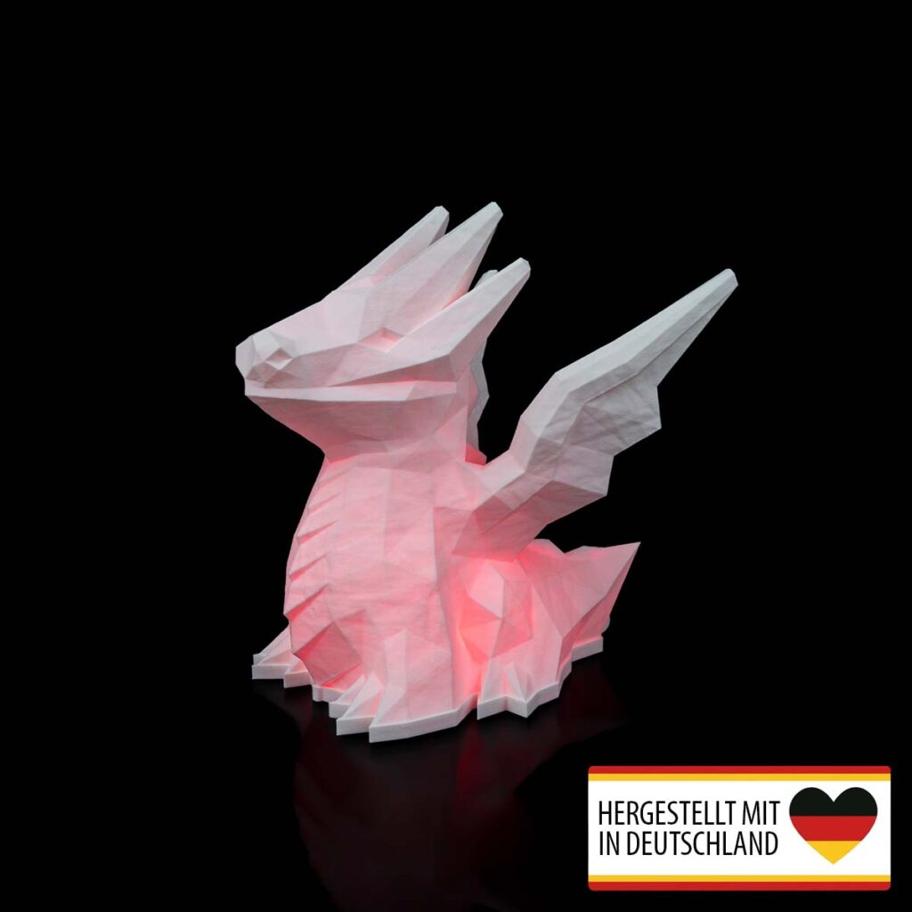Poly Tischlampe „Drache“ – 3D-Druck aus Deutschland