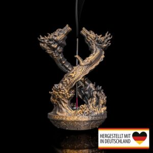 Räucherstäbchenhalter in Drachenform, kunstvoll und handbemalt