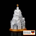 Tischlampe „Weihnachtsdorf-Tannenbaum“ – 3D-Druck Made in Germany | Teelichthalter