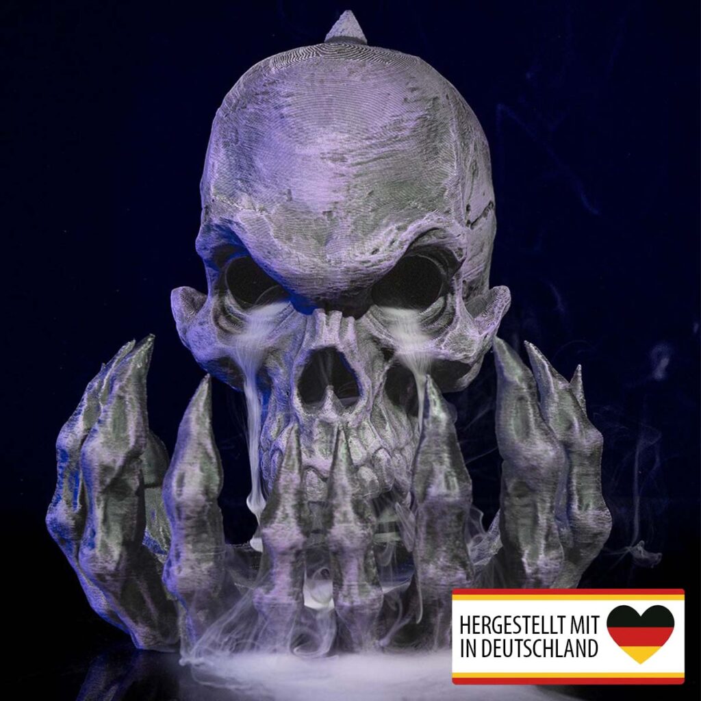 Backflow Räucherkegel Totenkopf | 3D-Druck Made in Germany