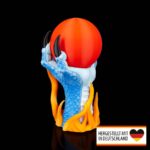 Tischlampe „Drachenkralle mit Leuchtkugel – 3D-Druck Made in Germany