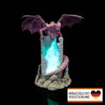 Tischlampe „Feuerdrache Turm“ – Premium 3D-Druck Made in Germany