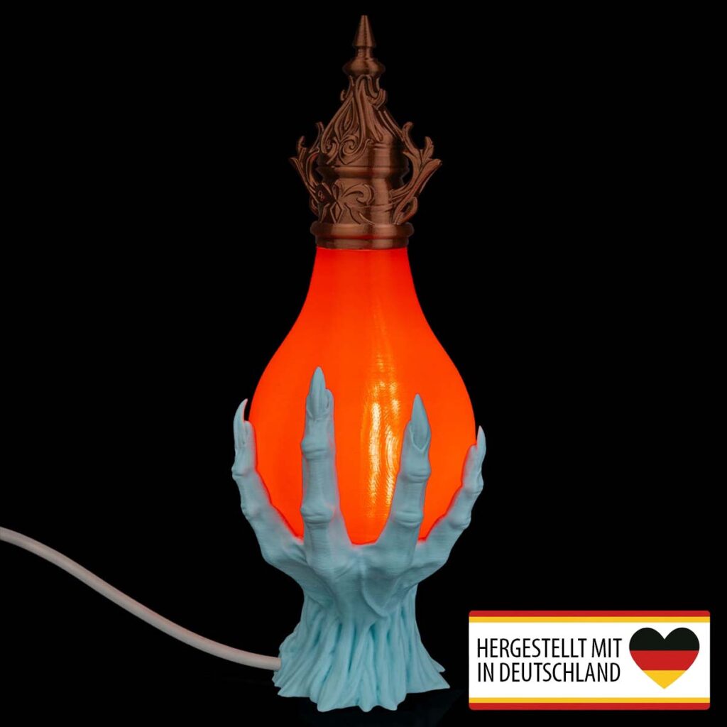 Tischlampe „Hand des Nekromanten“ – 3D-Druck Made in Germany