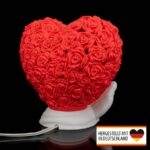 Tischlampe „Herzrosen“ – 3D-Druck Made in Germany | Rosen Herz Lampe