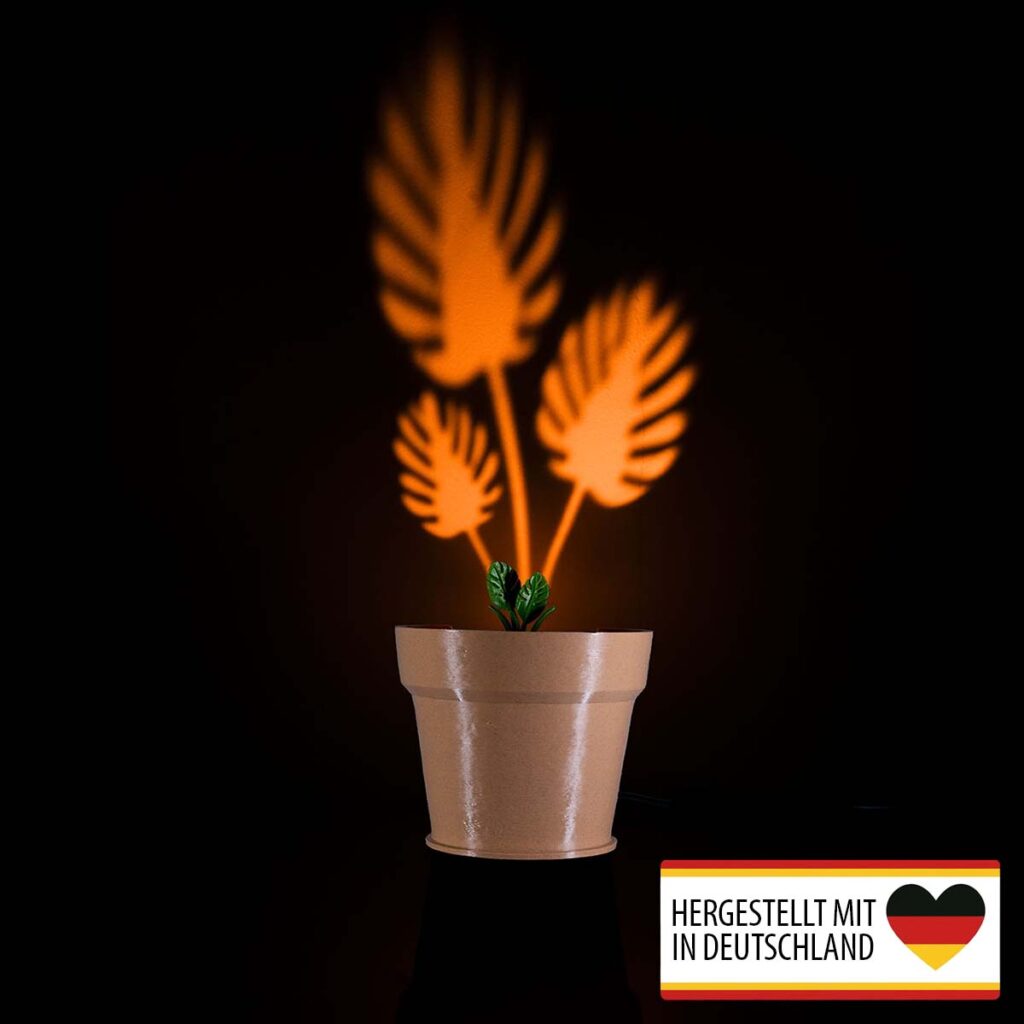 Tischlampe „Monstera“ Wandlicht – 3D-Druck Made in Germany