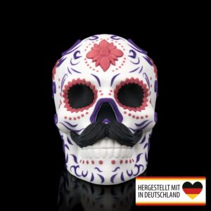 Mystischer Totenkopf Calavera Carlos aus PLA im 3D-Druck, Hauptansicht