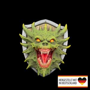 Handbemalte Wanddeko Dämon Rotfang mit mystischer Ausstrahlung