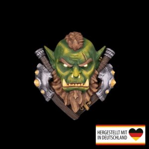 Mystische Wanddeko Ork aus nachhaltigem PLA, handbemalt