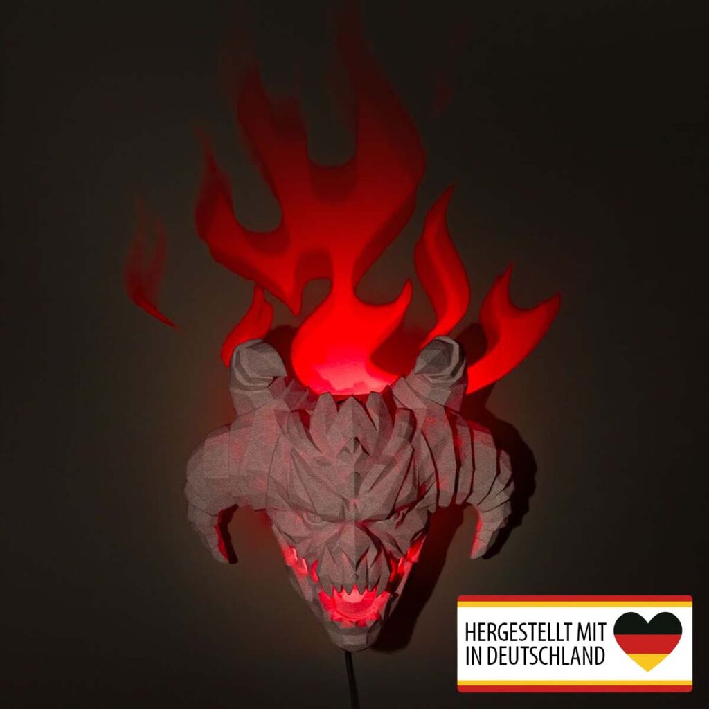 Wandlampe „Dämon“ – 3D-Druck Made in Germany