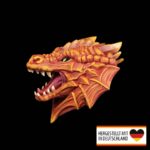 Wandlampe „Drachenkopf“ – 3D-Druck Made in Germany