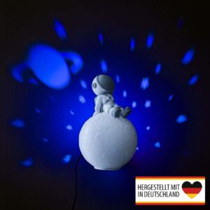 Astronaut Wandlampe Kinderzimmer mit Lichtprojektion an der Wand