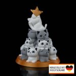 Tischlampe „Katzen- Tannenbaum“ – 3D-Druck Made in Germany | Teelichthalter