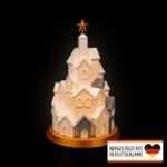Tischlampe „Weihnachtsdorf-Tannenbaum“ – 3D-Druck Made in Germany | Teelichthalter