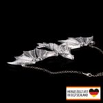 Halskette Schwingen des Silberdrachen - Mystischer Begleiter