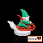 Weihnachtsfigure Schlitten fahrender Zwerg - Dein Wintertraum in Miniatur
