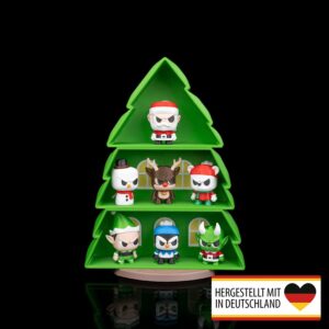 Figurenset die grummelige Weihnachtscrew mit Tannenbaum-Display