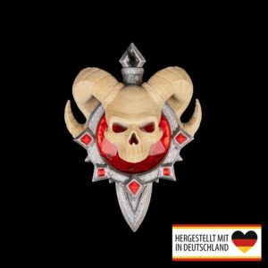 Mystische Halskette mit Schädelmotiv aus nachhaltigem PLA