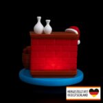 Weihnachts- Schlafende Samtpfote- LED- Teelichthalter - Verzaubert Dein Zuhause