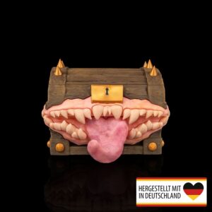 Kartenbox der gefräßigen Schatztruhe für stilvolle Organisation