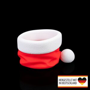 Festliche Schale in Form einer Weihnachtsmann Mütze aus PLA