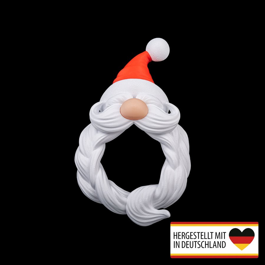 Türkranz zu Weihnachten Weihnachtsmann-Bartkranz - Fröhlicher Empfang