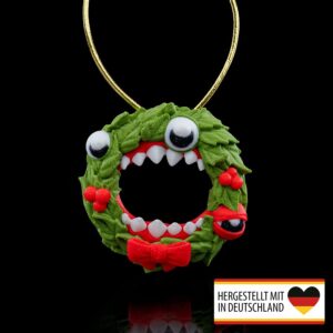 Weihnachtsbaumschmuck Kranz mit bissigem Design als festlicher Hingucker