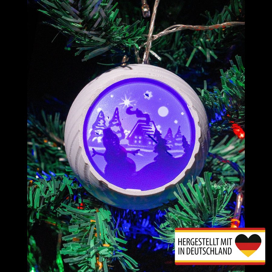 Weihnachtsbaumschmuck für die Lichterkette im 3er Set, magische Lichtkugeln