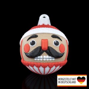 Weihnachtsbaumschmuck mit Nussknacker-Motiv aus PLA, detailreich gestaltet
