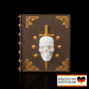 Magische Würfelaufbewahrung im Design des Buchs der Gebundenen Seelen