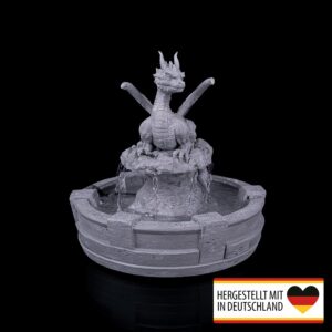 Magischer Zimmerbrunnen in Drachenform mit beruhigendem Wasserfall